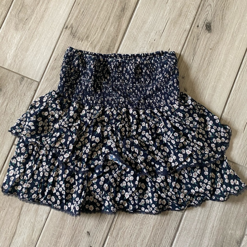 high waisted comfy floral summer skirt